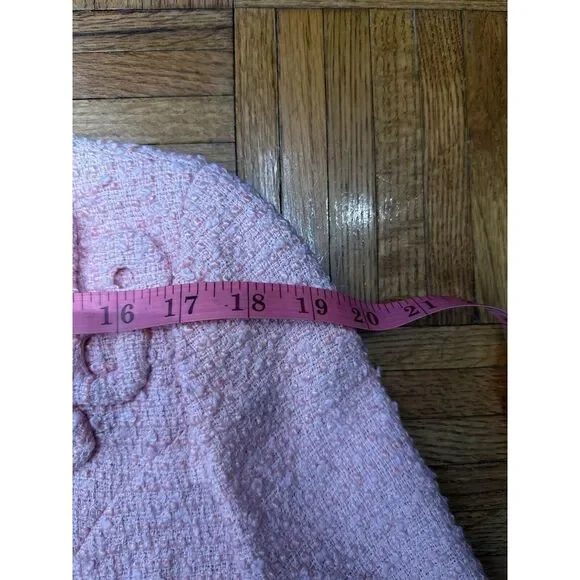 Chanel Vintage‎ 2004 Cruise 'COCO' Baby Pink Cotton Boucle Blazer Jacket 38